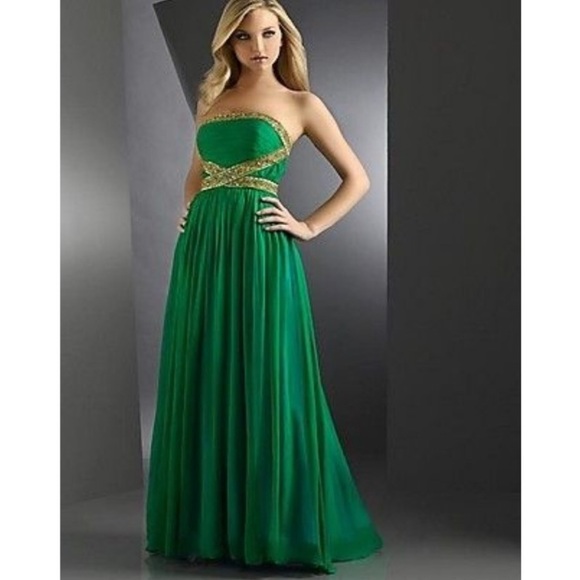 Emerald and Gold Dress